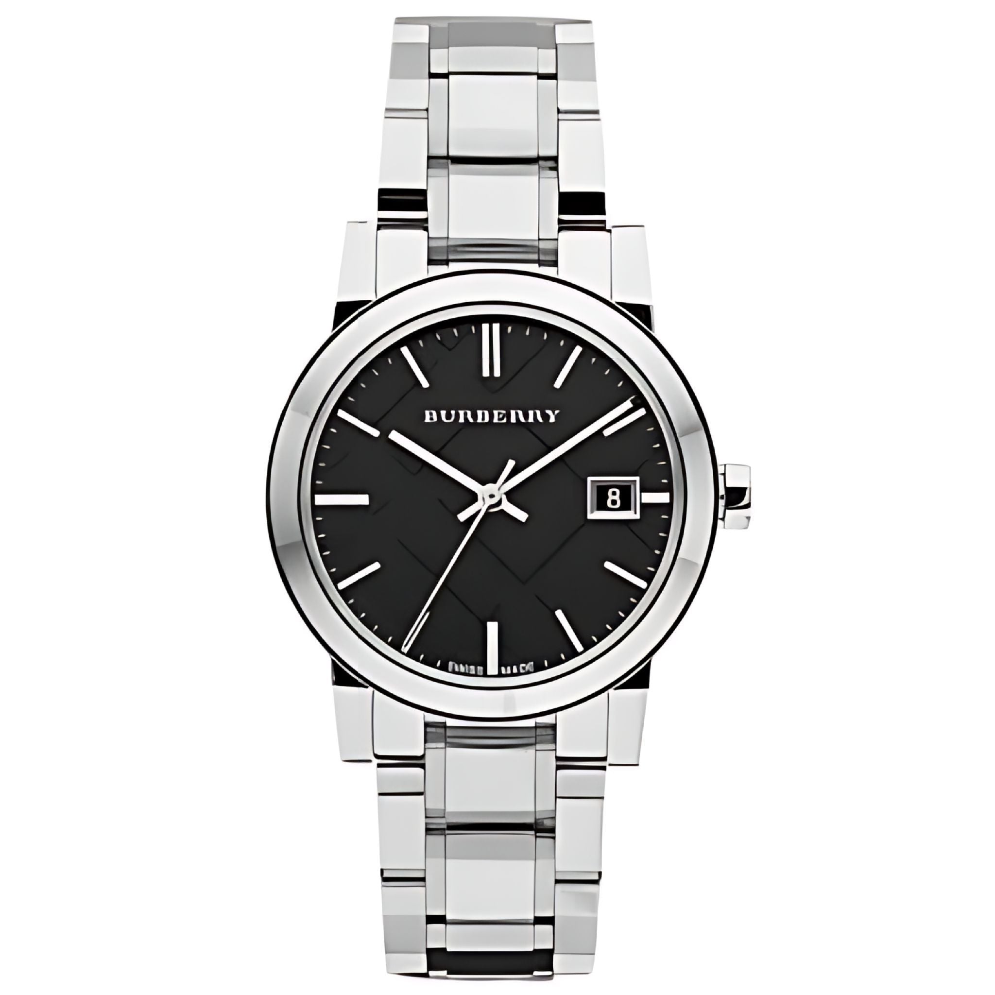 Burberry The City Damenuhr silber schwarz