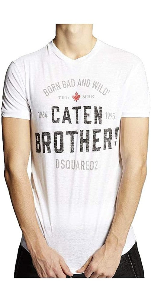 Dsquared2 Caten Brothers T-Shirt Herren Weiß