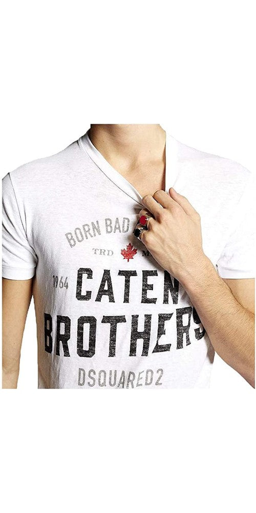 Dsquared2 Caten Brothers T-Shirt Herren Weiß