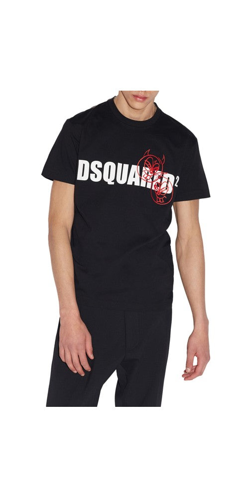 Dsquared2 Doodle Logo T-Shirt Herren Schwarz