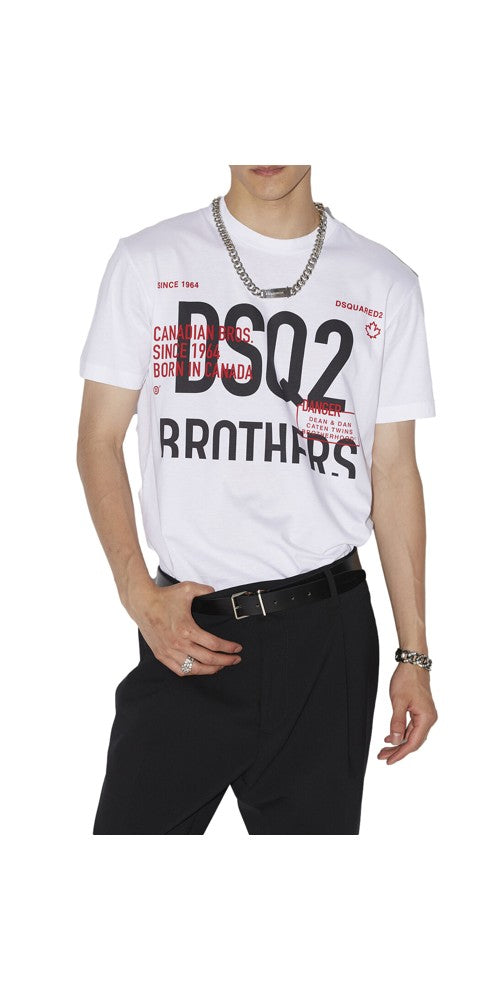 Dsquared2 DSQ2 Bro Cool T-Shirt Weiß Herren