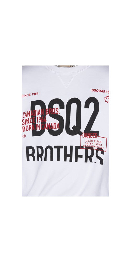 Dsquared2 DSQ2 Brother Sweatshirt Weiß Herren