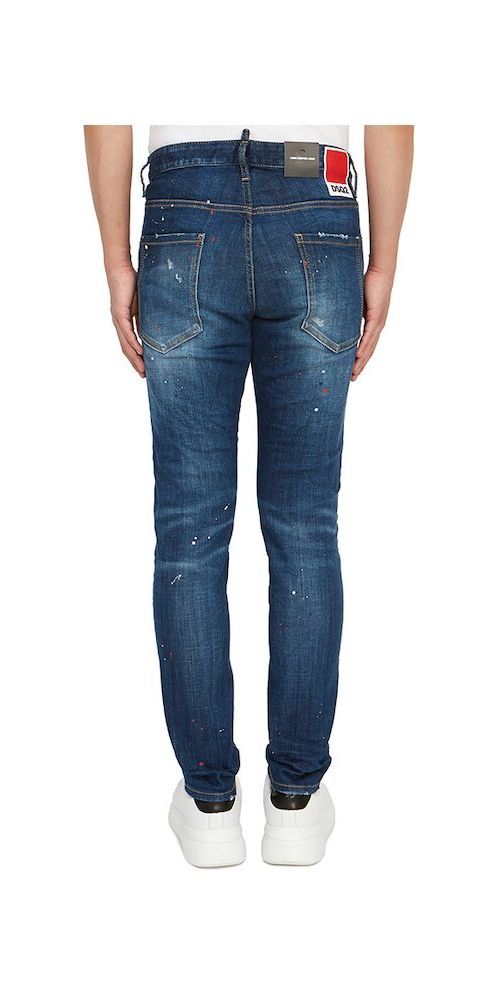 Dsquared2 Distressed Paint-Splatter Denim Jeans Herren