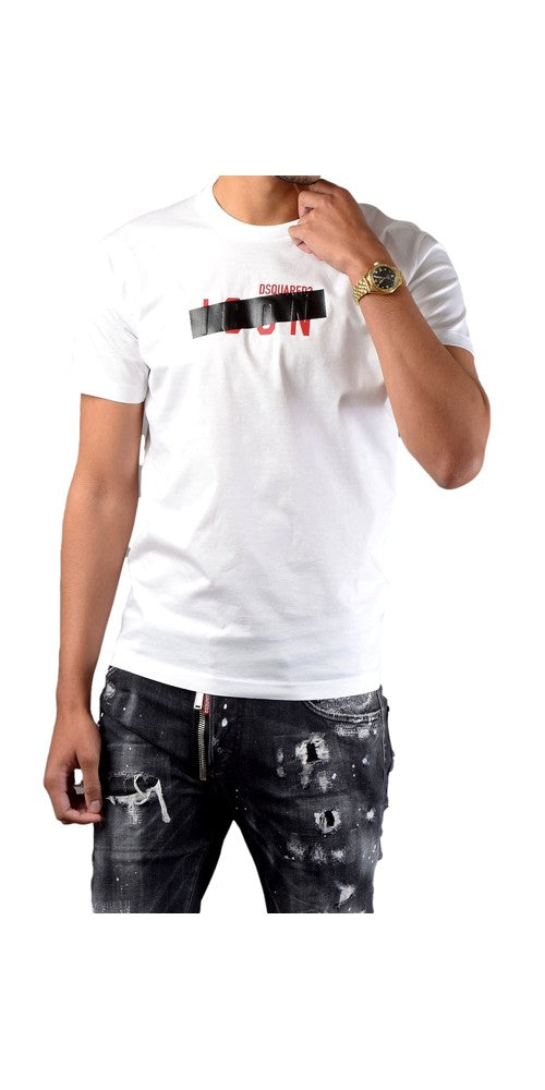 Dsquared2 Cool Fit Tape Shirt Weiß Herren