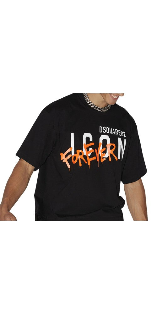Dsquared2 Icon Forever Cool T-Shirt Schwarz Herren