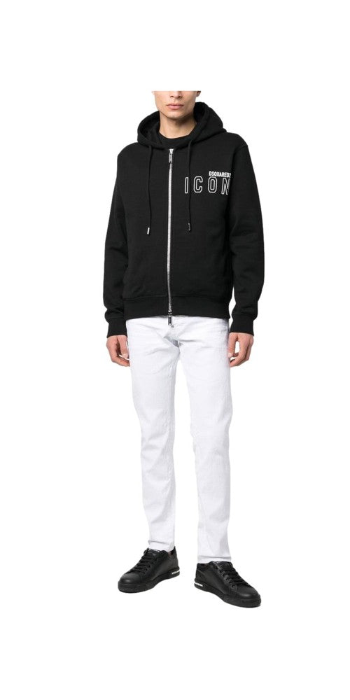 Dsquared2 Logo Print Kapuzenjacke Schwarz Herren