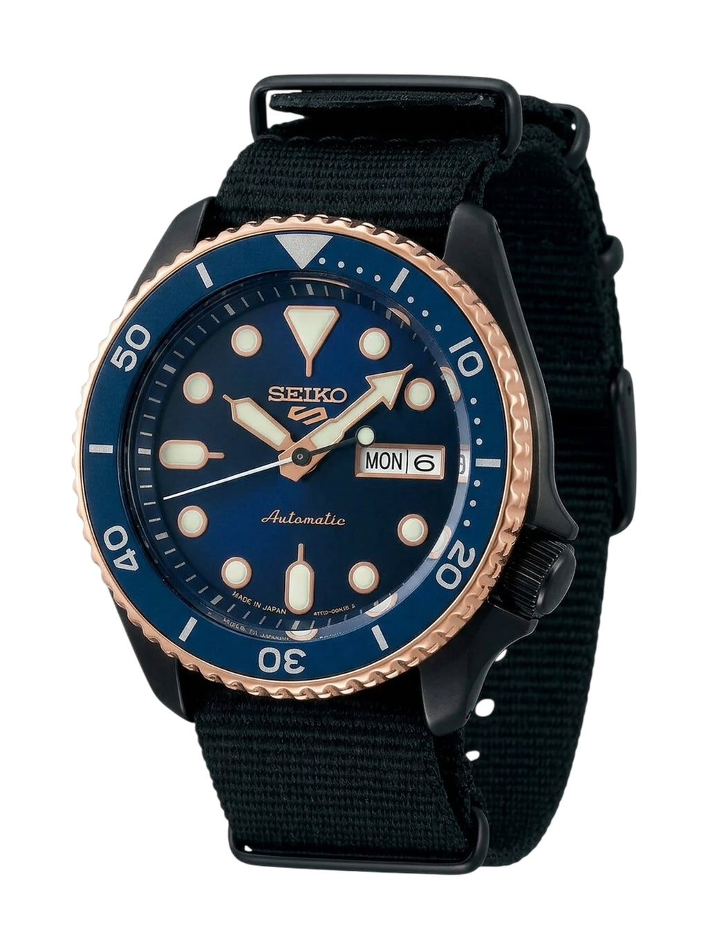Seiko 5 Sports SBSA098 Automatik Herrenuhr mit blauem Zifferblatt
