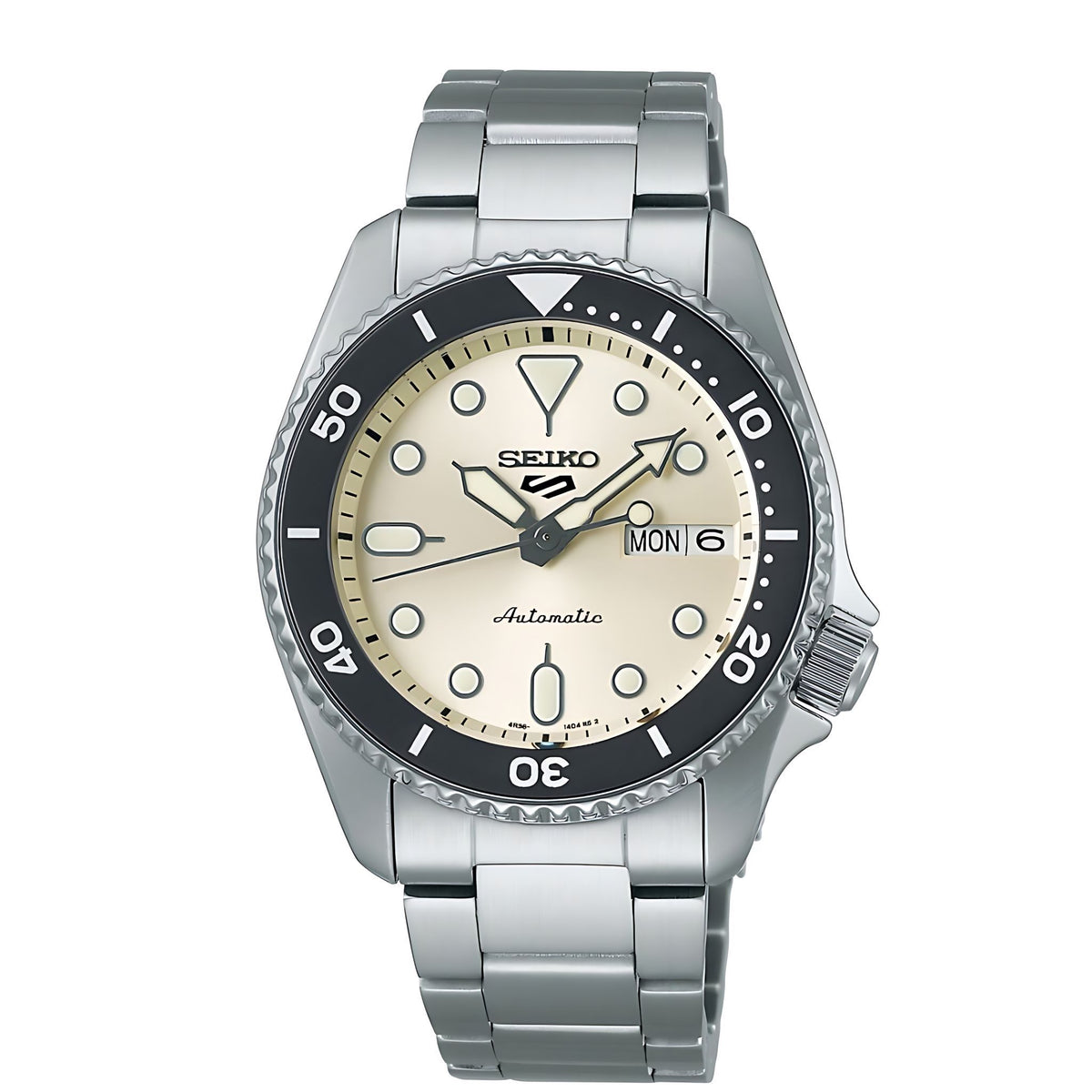 Seiko 5 Sports Herrenuhr silber beige SRPK31K1