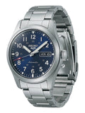 Seiko 5 Sports Herrenuhr silber blau Edelstahl SRPG29K1