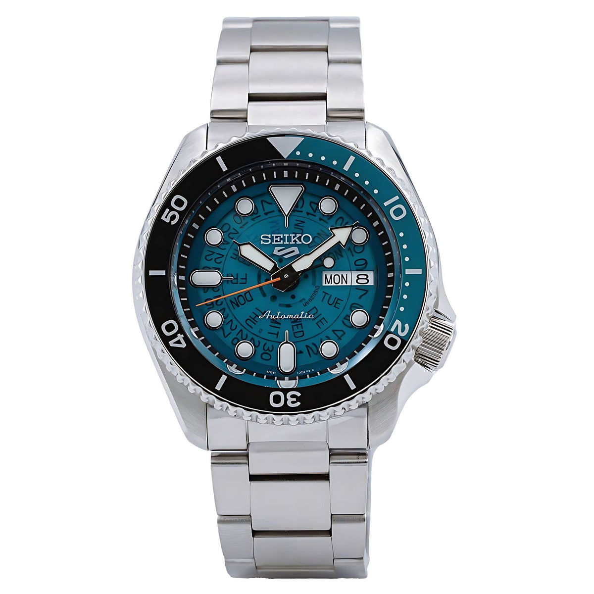 Seiko 5 Sports Herrenuhr silber blau SRPJ45K1