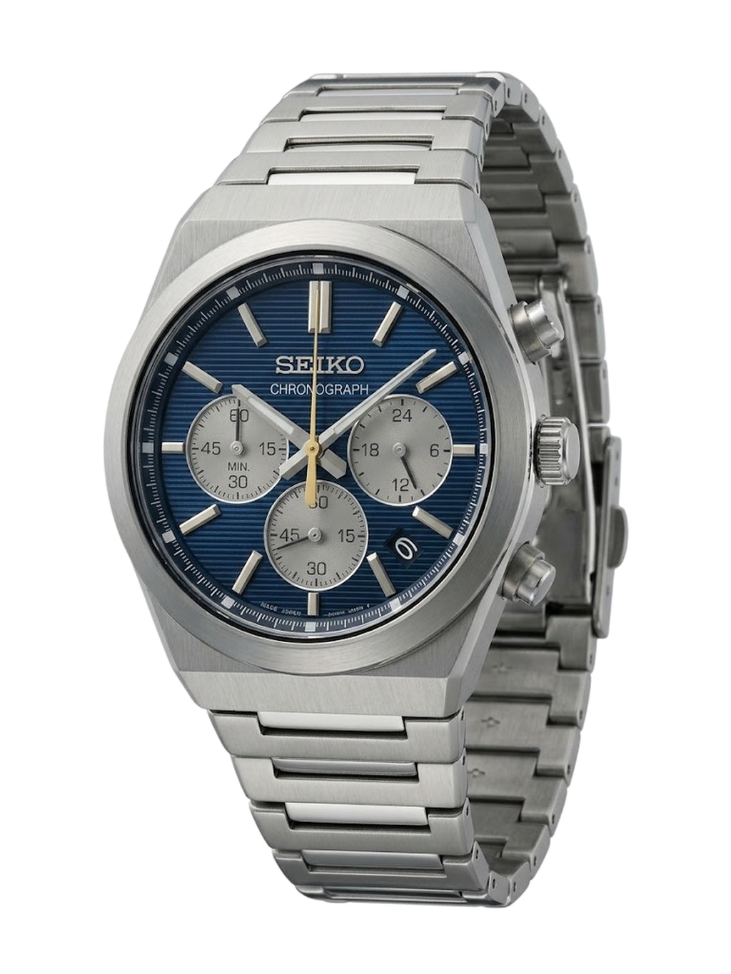Seiko Conceptual Chronograph Herrenuhr silber blau SSB453P1