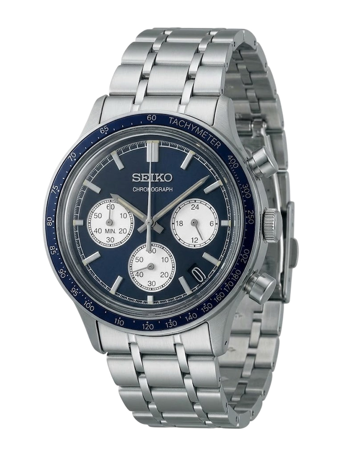 Seiko Conceptual Sport Chronograph Herrenuhr silber blau SSB477P1