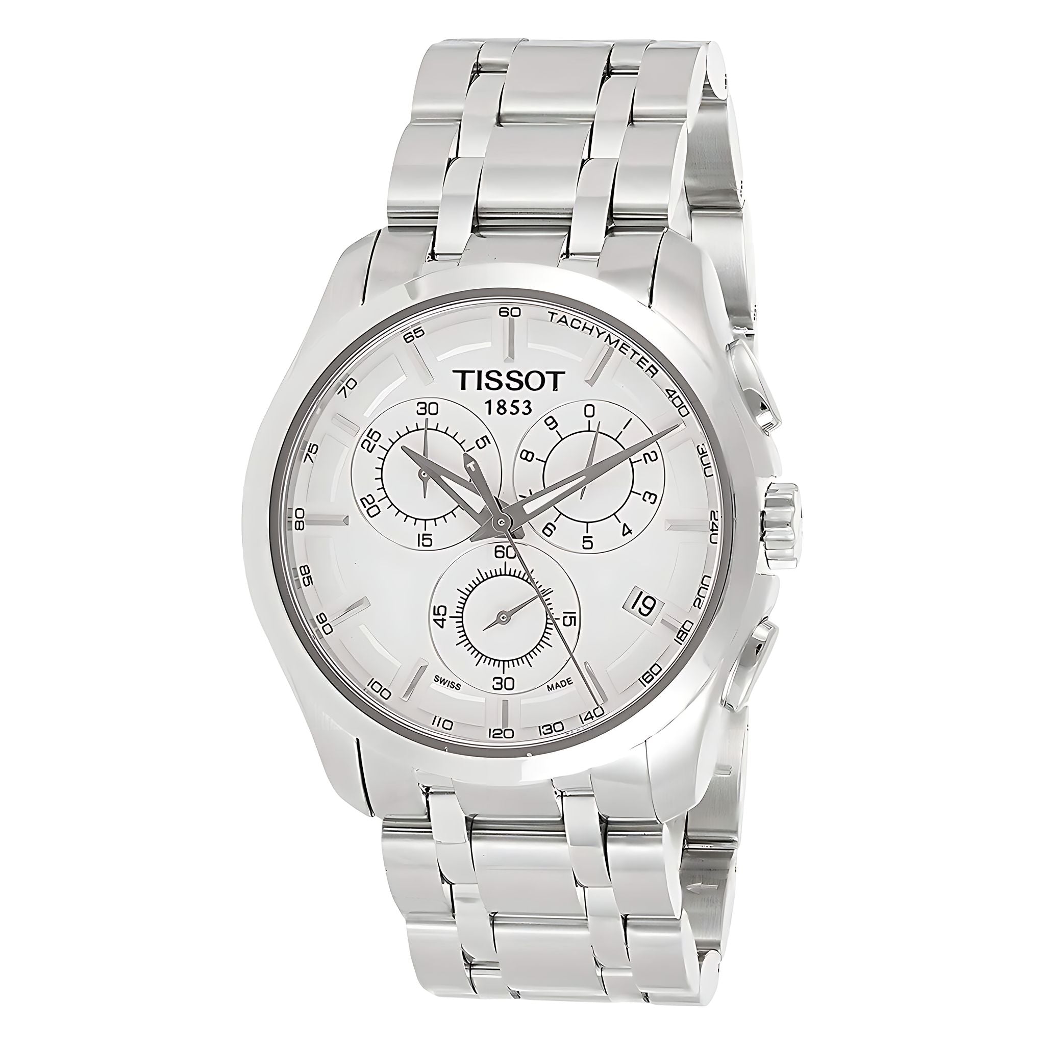 Tissot Couturier Chronograph Herren Quarzuhr Silber