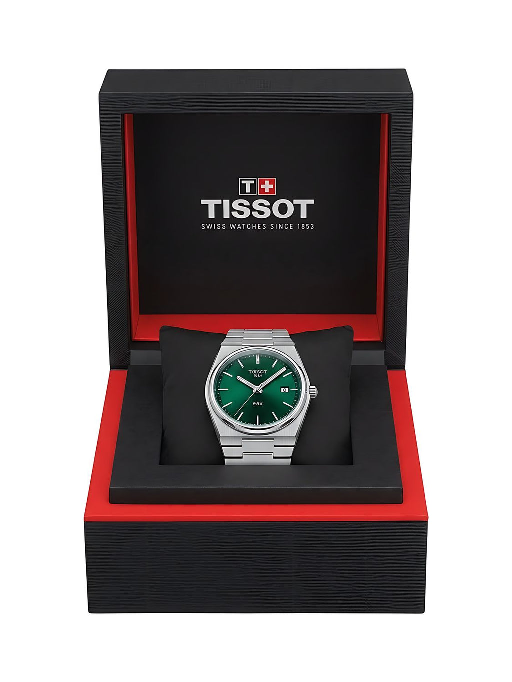 Tissot PRX 40mm Swiss Made Quarzuhr Grün Edelstahl T137.410.11.091.00