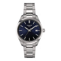 Tissot PR 100 34mm Silber Blau Damenuhr