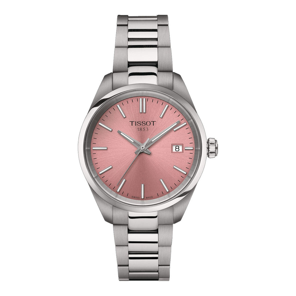 Tissot PR 100 34mm Silber Rosa Damenuhr