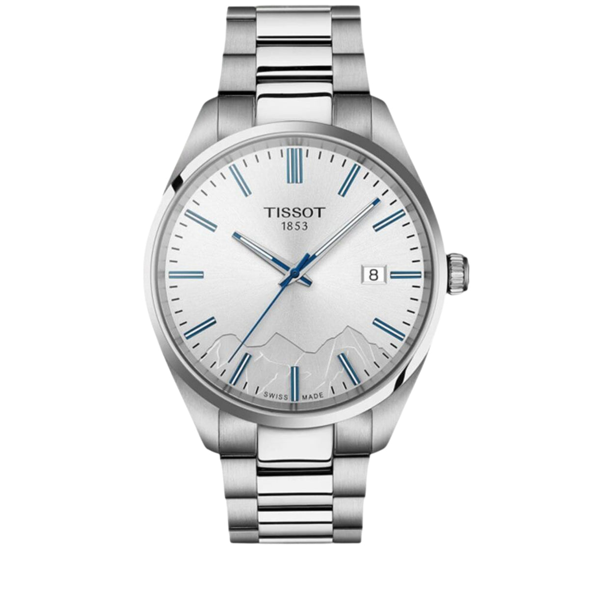 Tissot PR 100 Jungfraubahn 40mm Silber Blau Herren
