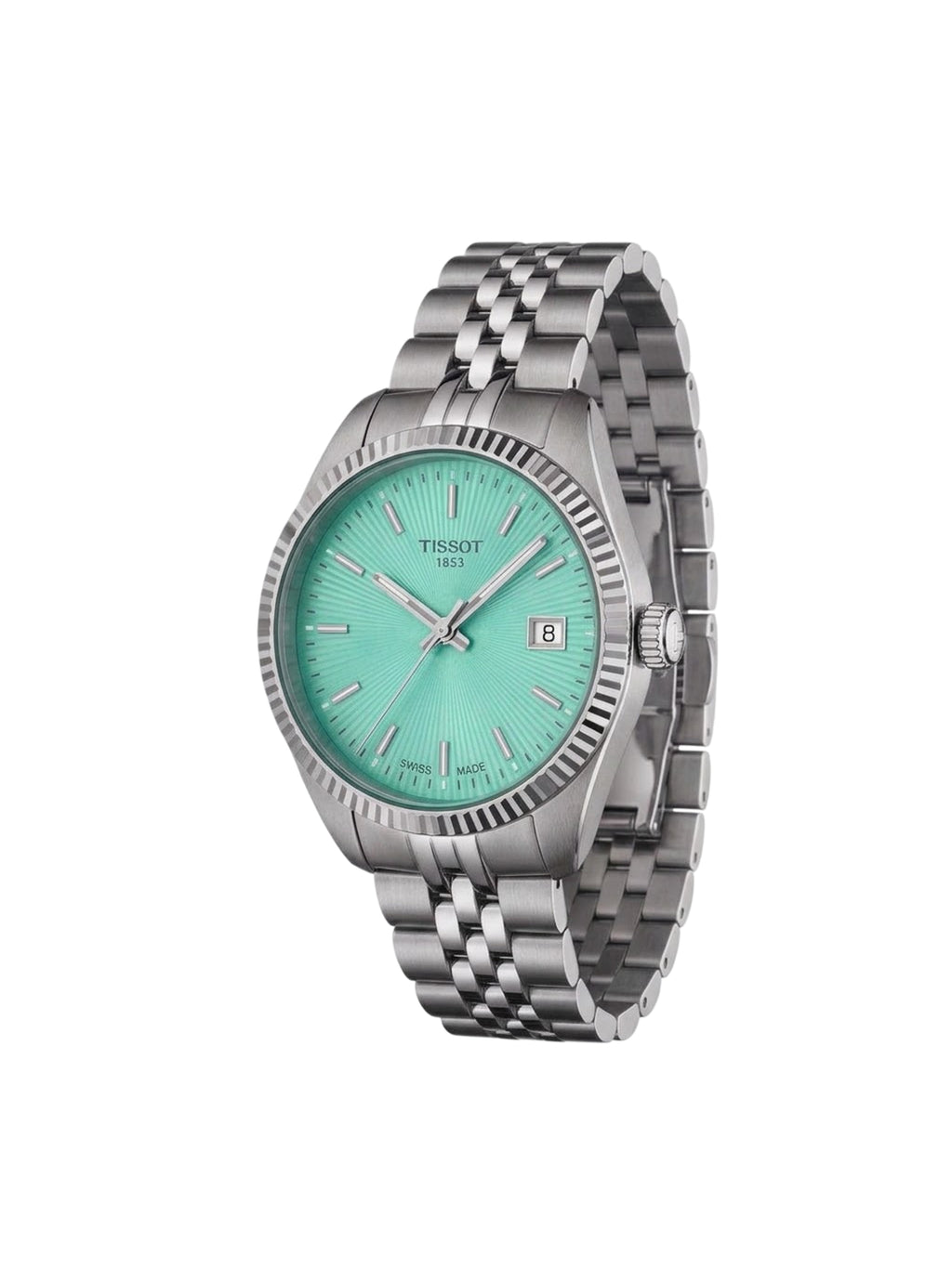 Tissot Ballade Damenuhr silber gruen Edelstahl T156.210.11.091.00