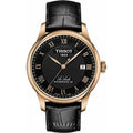 Tissot Le Locle Powermatic 80 Herenuhr roségold schwarz Lederarmband
