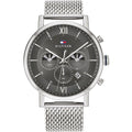Tommy Hilfiger Evan Armbanduhr silber schwarz Edelstahl