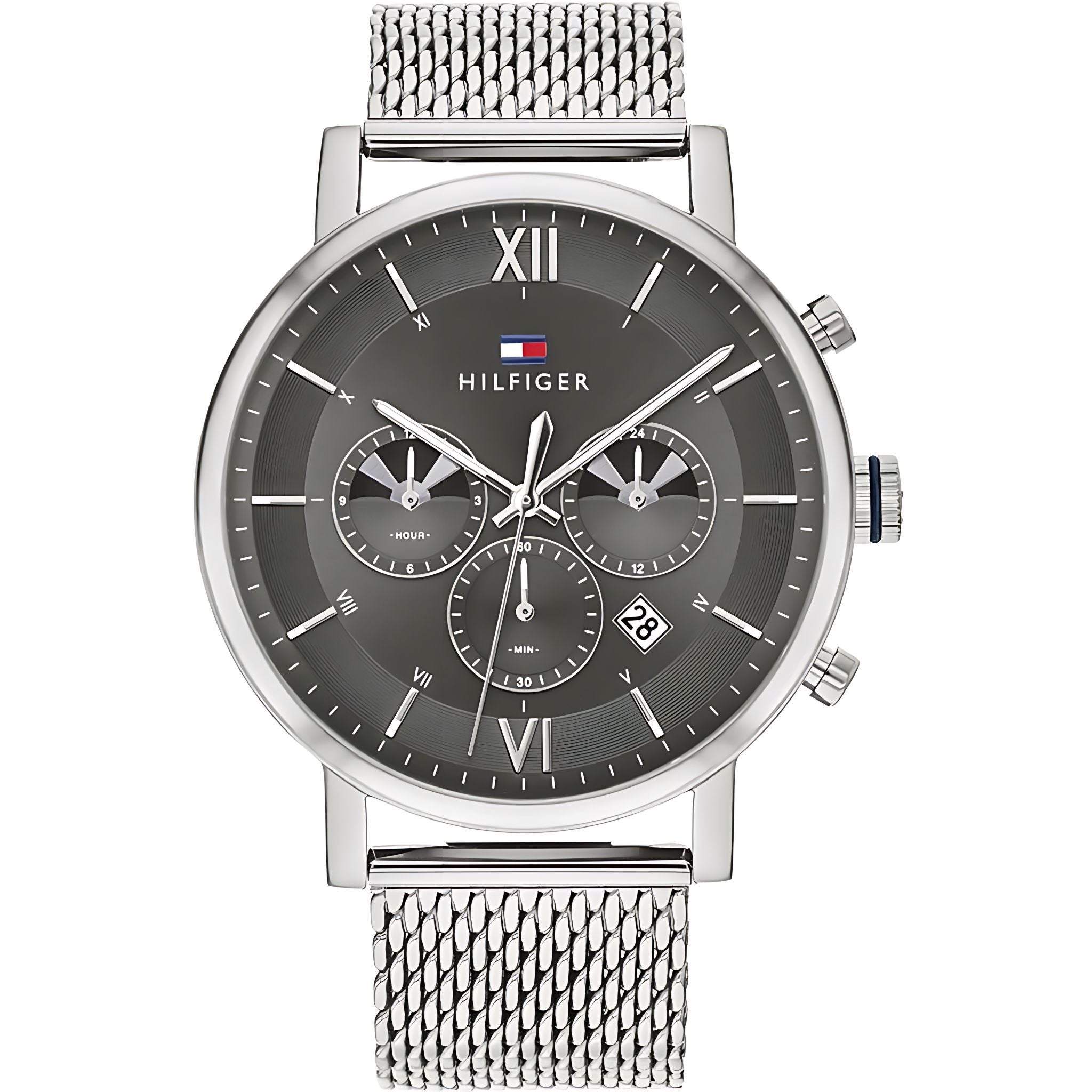 Tommy Hilfiger Evan Armbanduhr silber schwarz Edelstahl