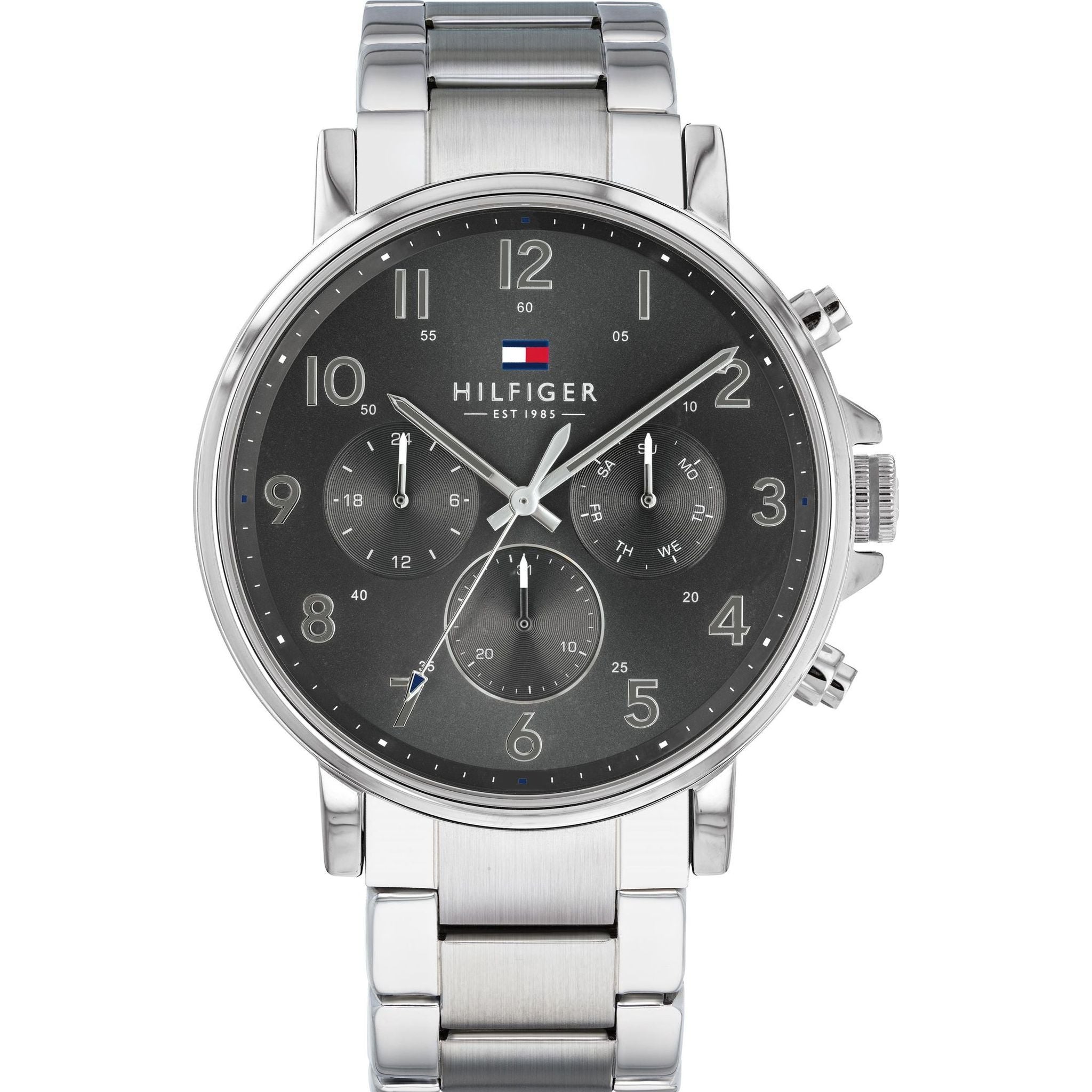 Tommy Hilfiger Daniel Armbanduhr silber schwarz Edelstahl