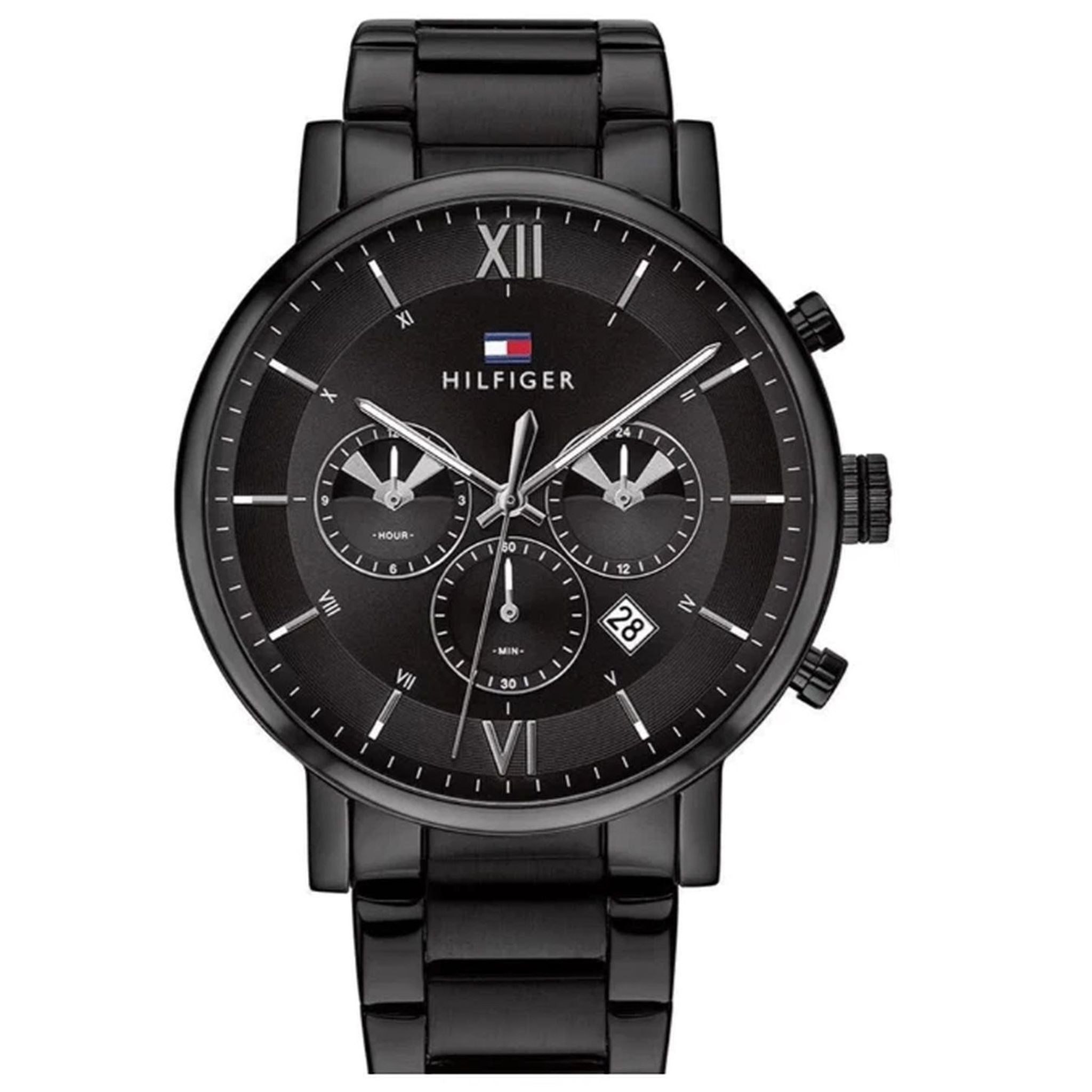 Tommy Hilfiger Evan Armbanduhr schwarz Edelstahl