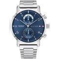 Tommy Hilfiger Kane Armbanduhr silber blau Edelstahl