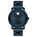 Movado Bold Damenuhr dunkelblau Edelstahl moderne Designer Uhr