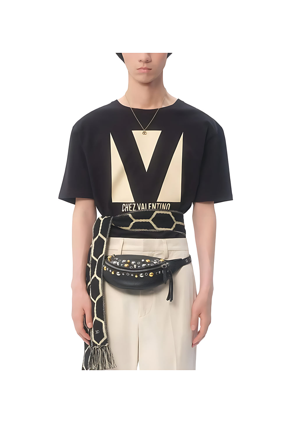 Valentino Garavani Chez T-Shirt Herren schwarz