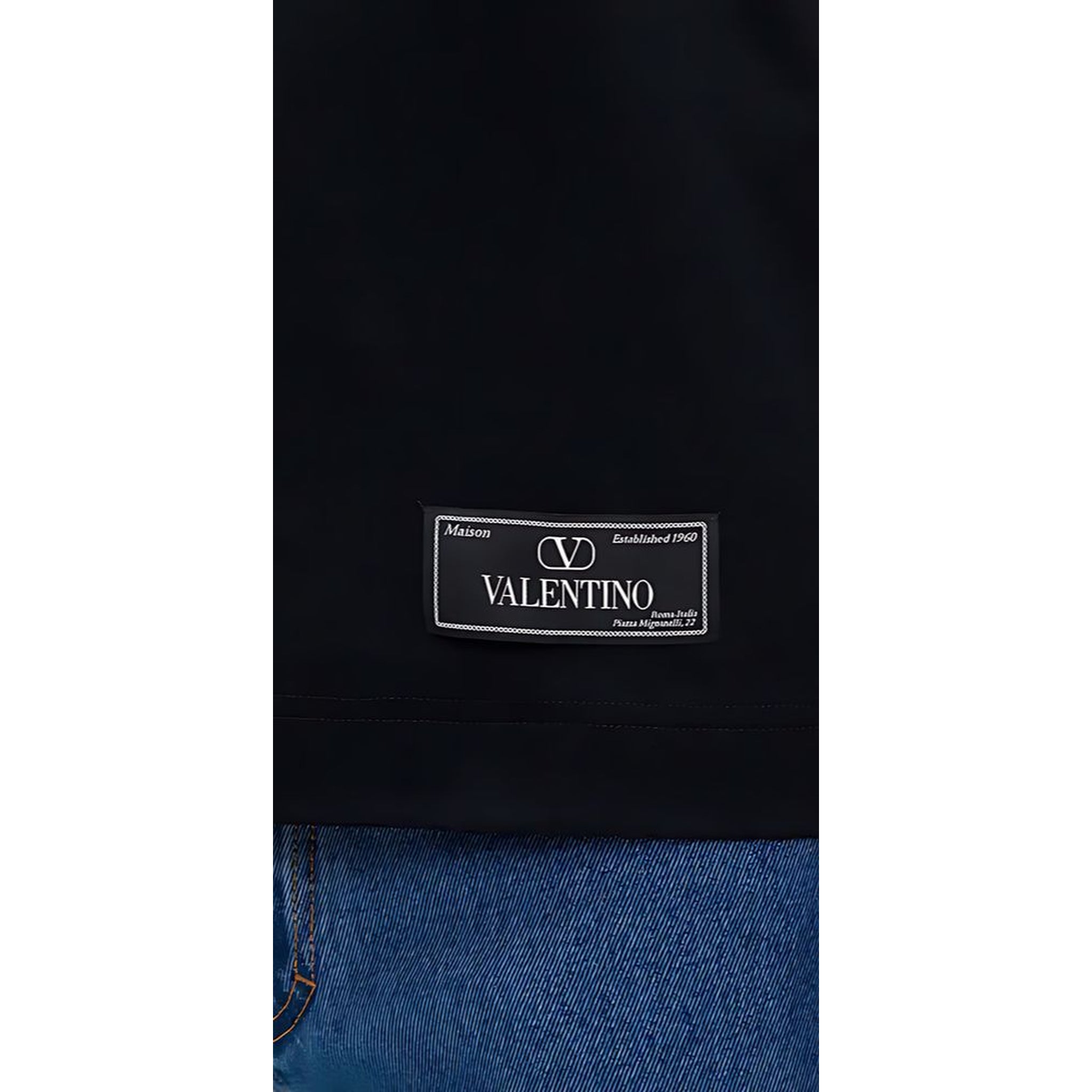 Valentino T-Shirt mit Logo Print in Schwarz Herren