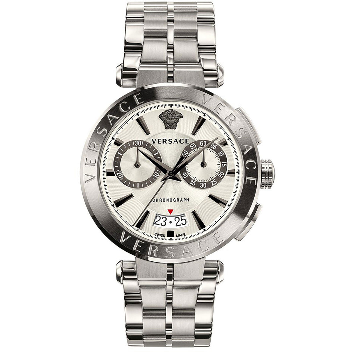 Versace Aion Chronograph Herrenuhr silber Edelstahl