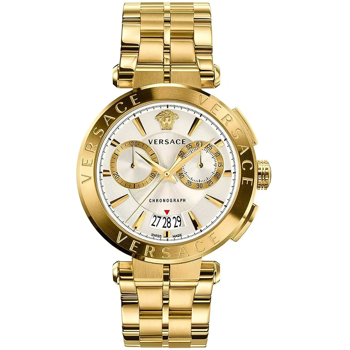 Versace Aion Chronograph Herrenuhr gold champagner Edelstahl