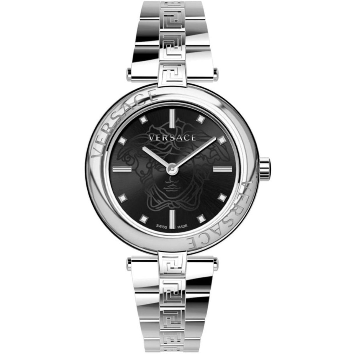 Versace V Motif Damenarmbanduhr silber