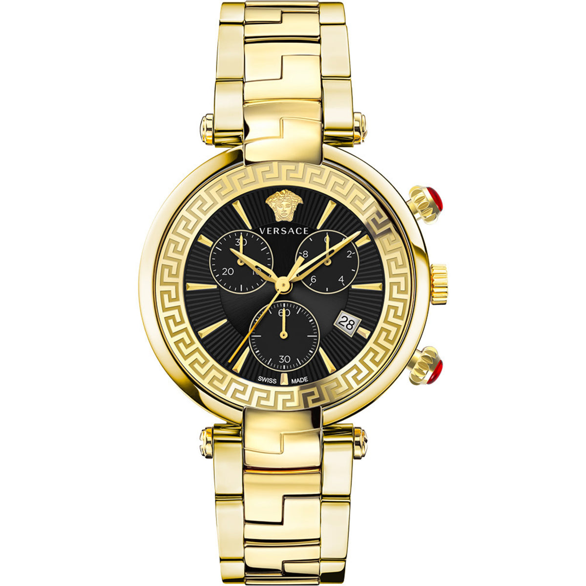 Versace Revive Chronograph Damenuhr gold schwarz