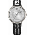Versace V Circle Herrenarmbanduhr Silber Schwarz