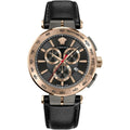 Versace Aion Chrono Herrenarmbanduhr Black Dial