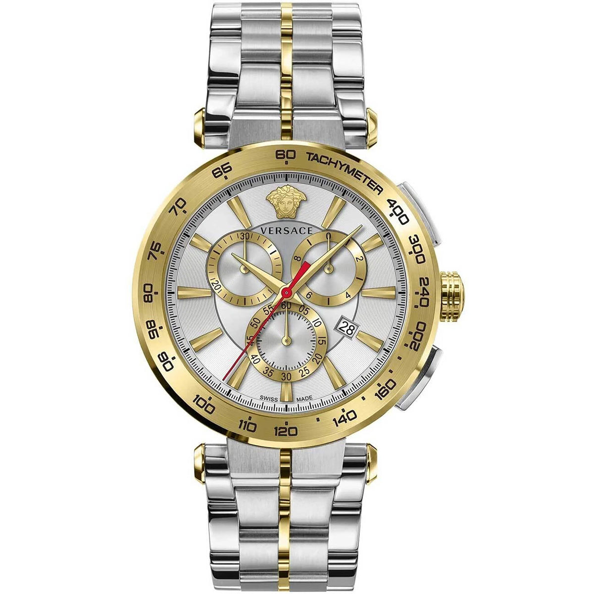 Versace Aion Chrono Herrenarmbanduhr Silber Gold
