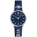 Versace V Circle Damenuhr silber blau