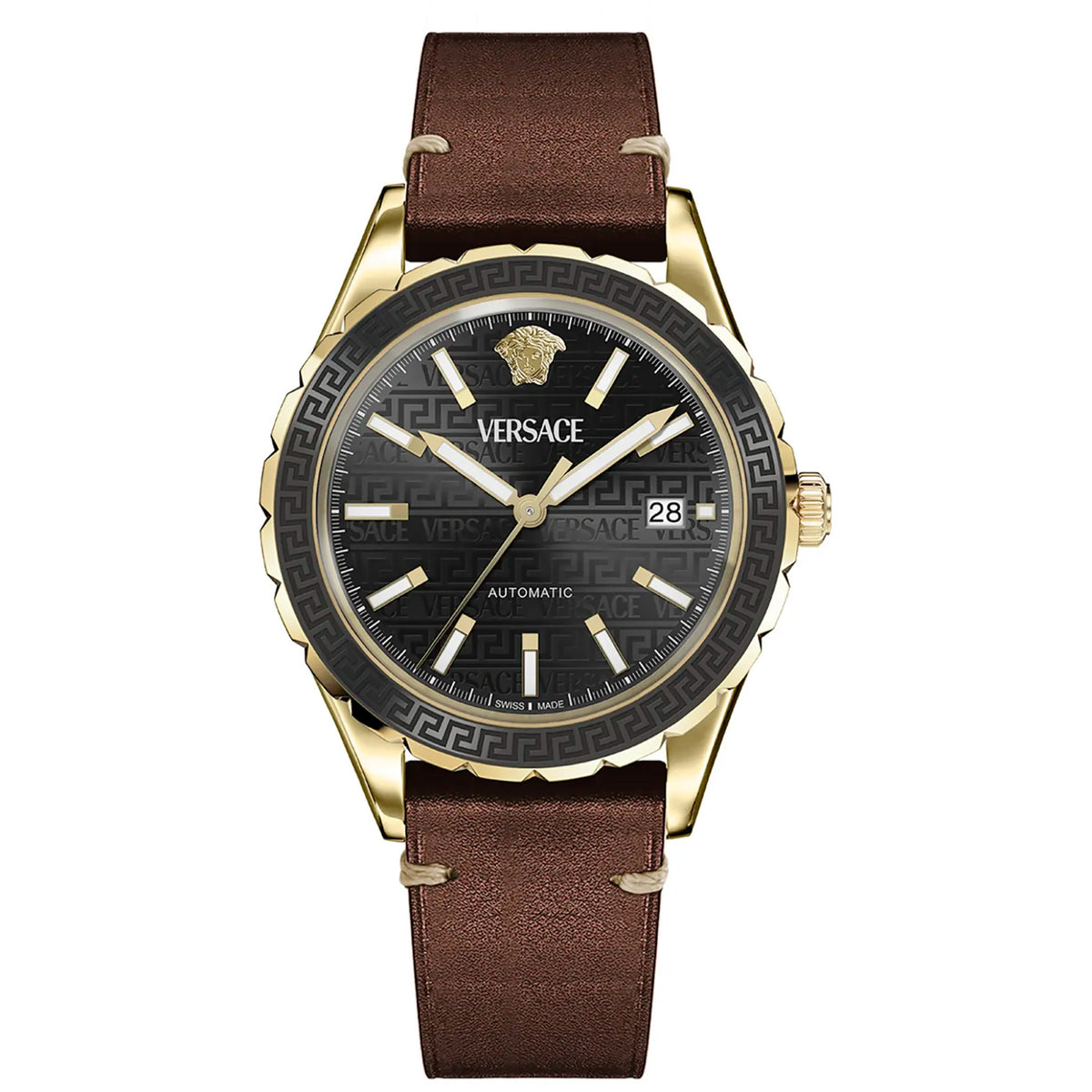 Versace Hellenyium Automatic Herrenuhr gold braun