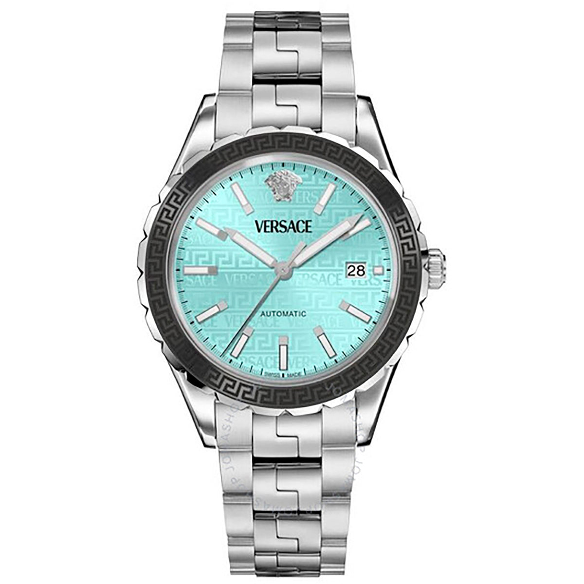 Versace Greca Classic Herrenuhr silber tuerkis Automatic VEQCA0324