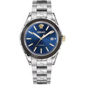 Versace Hellenyium Automatic Herrenuhr silber blau