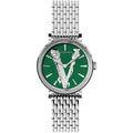 Versace Virtus Damenarmbanduhr silber gruen