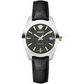 Versace Greca Classic Damenuhr Automatic silber schwarz