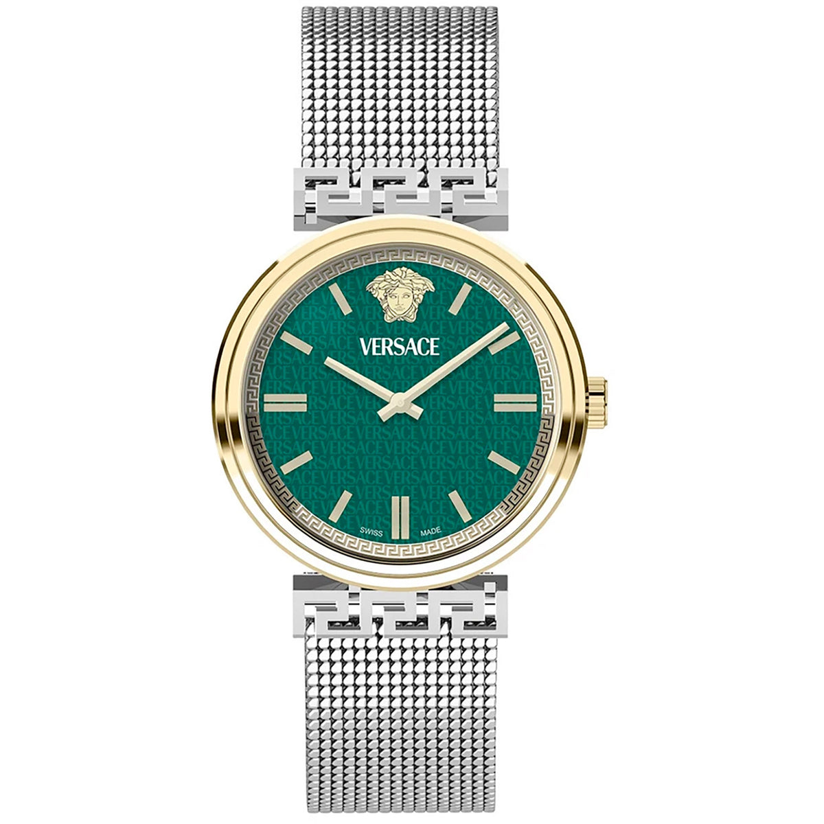 Versace Mythos Damenuhr silber gold gruen