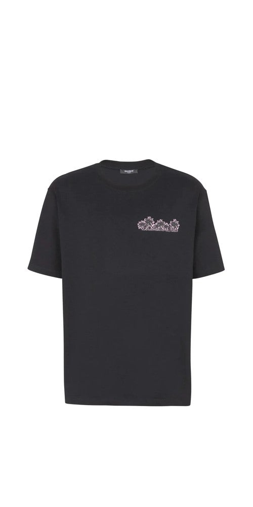 Club Balmain Signature printed T-Shirt Herren schwarz