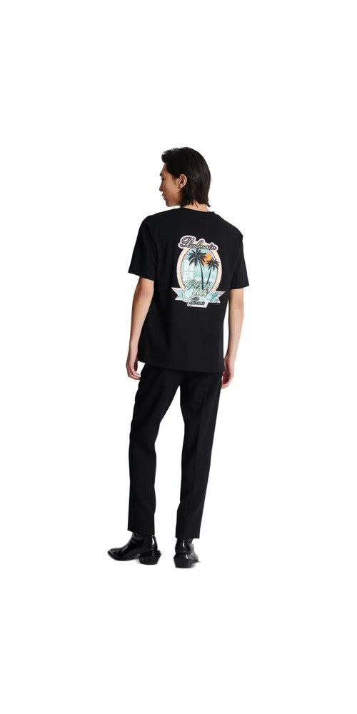 Club Balmain Signature printed T-Shirt Herren schwarz