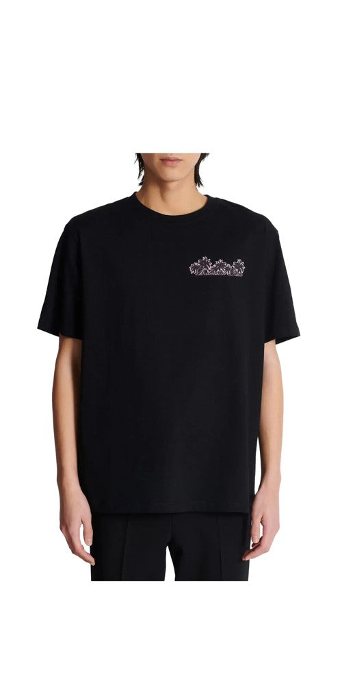Club Balmain Signature printed T-Shirt Herren schwarz