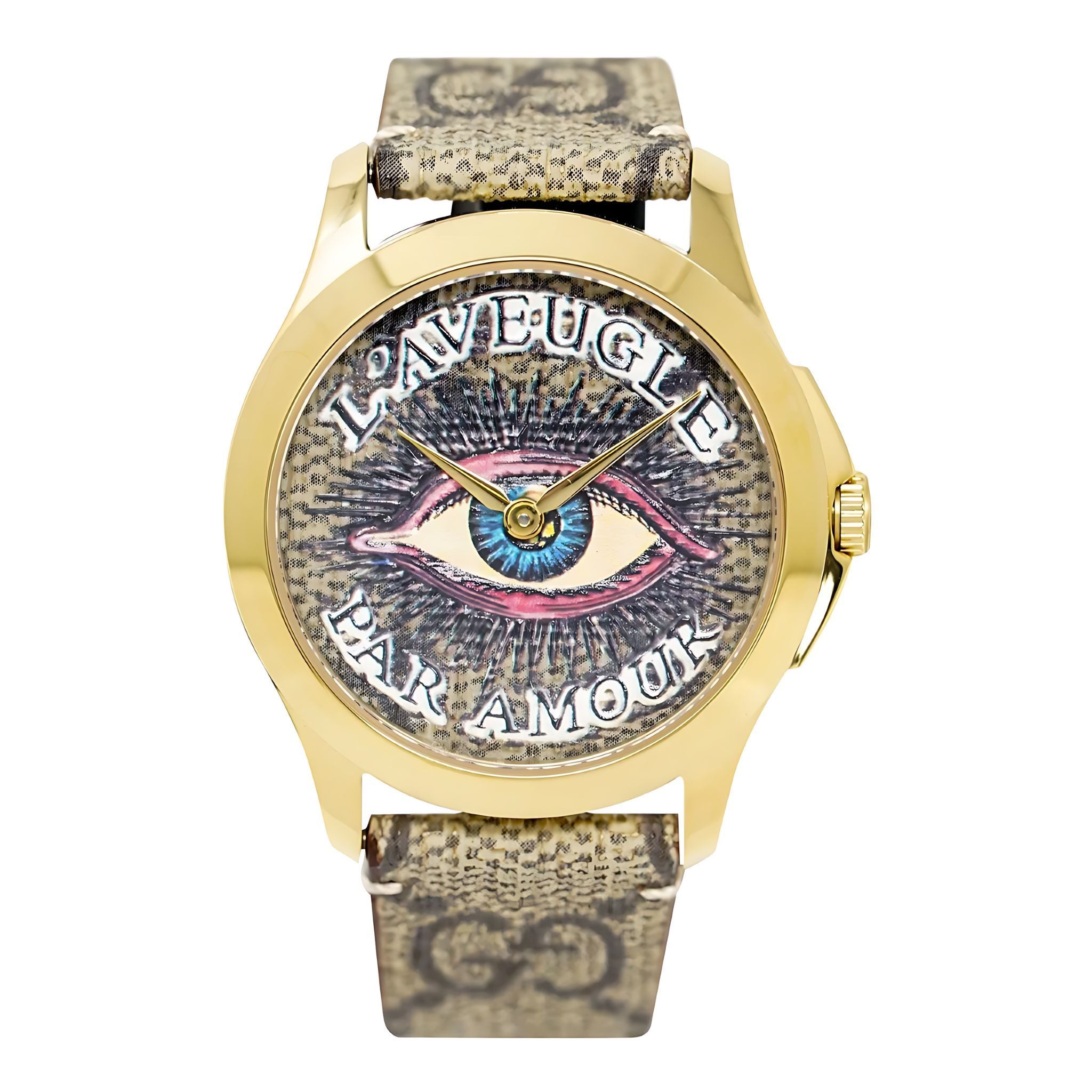 Gucci G-Timeless Eye Herrenuhr aus Edelstahl Model YA1264022