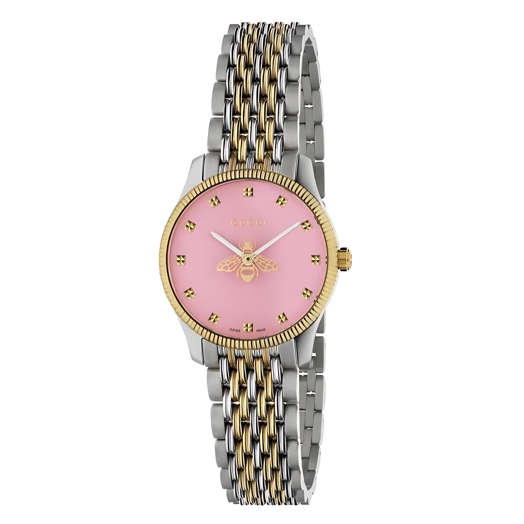 Gucci G Timeless Damenuhr gold silber rosa